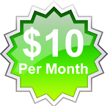 Ten dollar per month hosting package